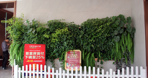 高铁新城非凡环秀湖花园绿墙